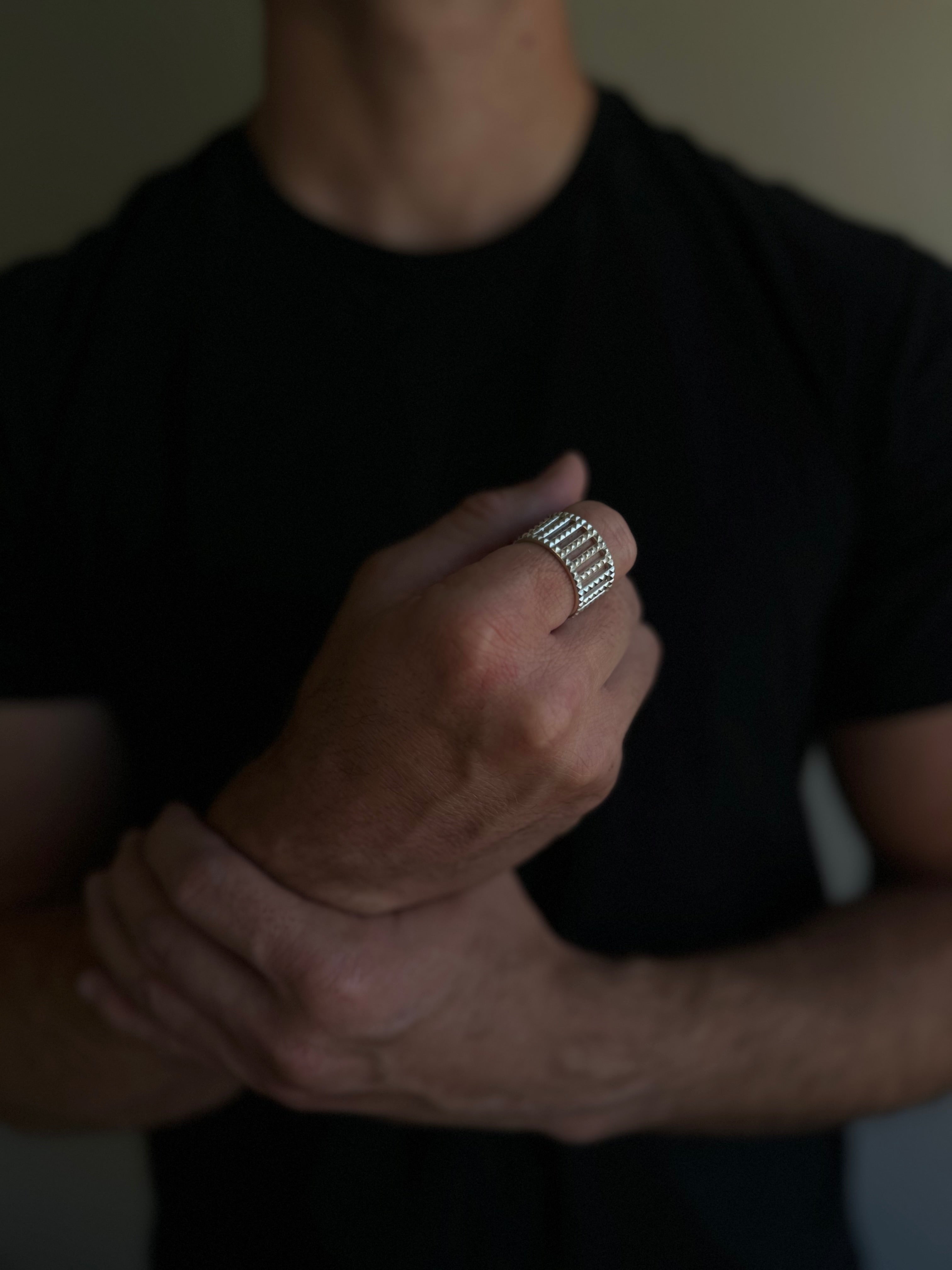 Spiked Cuff Ring